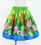 Hula Kids Shantung Pa'u Skirt with Torch Ginger & Heliconia Print / Luxury Collection / Jp92-3