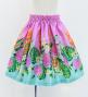 Hula Kids Shantung Pa'u Skirt with Torch Ginger & Heliconia Print / Luxury Collection / Jp92-6