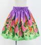 Hula Kids Shantung Pa'u Skirt with Torch Ginger & Heliconia Print / Luxury Collection / Jp92-7