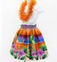 Hula Kids Shantung Pa'u Skirt with Hibiscus Print / Luxury Collection / Jp93-3