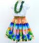 Hula Kids Shantung Pa'u Skirt with Hibiscus Print / Luxury Collection / Jp93-5