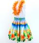 Hula Kids Shantung Pa'u Skirt with Hibiscus Print / Luxury Collection / Jp93-7