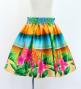 Hula Kids Shantung Pa'u Skirt with Hibiscus Print / Luxury Collection / Jp93-8