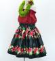 Hula Kids Shantung Pa'u Skirt with Hibiscus Print / Luxury Collection / Jp94bk