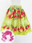 Hula Kids Shantung Pa'u Skirt with Hibiscus Print / Luxury Collection / Jp94ye