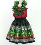Hula Kids Shantung Pa'u Skirt with Hula girl Print / Luxury Collection / Jp95bk