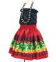 Hula Kids Shantung Pa'u Skirt with Hula girl Print / Luxury Collection / Jp95rd