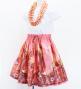 Hula Kids Shantung Pa'u Skirt with Kahiko Print / Luxury Collection / Jp96pi