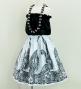 Hula Kids Shantung Pa'u Skirt with Kahiko Print / Luxury Collection / Jp96wh