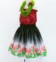Hula Kids Shantung Pa'u Skirt with Lehua Print / Luxury Collection / Jp97bk