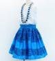 Hula Kids Shantung Pa'u Skirt with Kahiko Print / Luxury Collection / Jp99bl