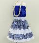 Hula Kids Shantung Pa'u Skirt with Kahiko Print / Luxury Collection / Jp99whbl