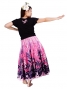 Hula T-shirt / Frilled Sleeve with Plumeria embroidery  / GKD1pib