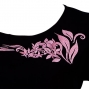 Hula T-shirt / Frilled Sleeve with Plumeria embroidery  / GKD1pib