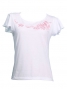 Hula T-shirt / Frilled Sleeve with Plumeria embroidery  / GKD1piw