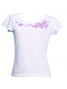 Hula T-shirt / Frilled Sleeve with Plumeria embroidery  / GKD1pw