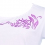 Hula T-shirt / Frilled Sleeve with Plumeria embroidery  / GKD1pw