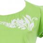 Hula T-shirt / Frilled Sleeve with Plumeria embroidery  / GKD1wgr