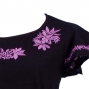 Hula T-shirt / Frilled Sleeve with Tiare embroidery / GKD2pb