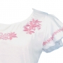 Hula T-shirt / Frilled Sleeve with Tiare embroidery / GKD2piw