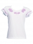 Hula T-shirt / Frilled Sleeve with Tiare embroidery / GKD2pw