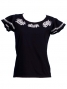 Hula T-shirt / Frilled Sleeve with Tiare embroidery / GKD2wb