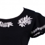 Hula T-shirt / Frilled Sleeve with Tiare embroidery / GKD2wb