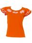 Hula T-shirt / Frilled Sleeve with Tiare embroidery / GKD2wo