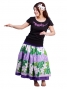 Hula T-shirt / Frilled Sleeve with Hibiscus embroidery / GKD3pb