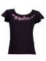 Hula T-shirt / Frilled Sleeve with Hibiscus embroidery / GKD3pib