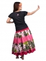 Hula T-shirt / Frilled Sleeve with Hibiscus embroidery / GKD3pib