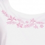 Hula T-shirt / Frilled Sleeve with Hibiscus embroidery / GKD3piw
