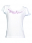 Hula T-shirt / Frilled Sleeve with Hibiscus embroidery / GKD3pw