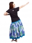 Hula T-shirt / Frilled Sleeve with Hibiscus embroidery / GKD3wb