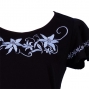 Hula T-shirt / Frilled Sleeve with Lily embroidery / GKD4sbb