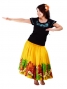 Hula T-shirt / Frilled Sleeve with Lily embroidery / GKD4tbb