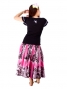 Hula T-shirt / Frilled Sleeve with Lily embroidery / GKD4wb