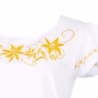 Hula T-shirt / Frilled Sleeve with Lily embroidery / GKD4gw