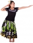 Hula T-shirt / Frilled Sleeve with Bird of Paradise & Butterfly / GKD5sb