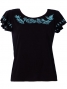 Hula T-shirt / Frilled Sleeve with Bird of Paradise & Butterfly / GKD5tbb