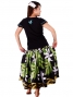 Hula T-shirt / Frilled Sleeve with Bird of Paradise & Butterfly / GKD5tbb