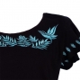 Hula T-shirt / Frilled Sleeve with Bird of Paradise & Butterfly / GKD5tbb