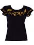 Hula T-shirt / Frilled Sleeve with Honu embroidery / GKD6gb