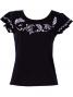 Hula T-shirt / Frilled Sleeve with Honu embroidery / GKD6sb