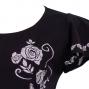 Hula T-shirt / Frilled Sleeve with Rose embroidery / GKD8sb