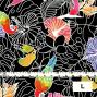 Hula Fabric / Tropical Birds / JKH-526-BK