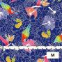 Hula Fabric / Tropical Birds / JKH-526-BL