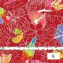 Hula Fabric / Tropical Birds / JKH-526-RD