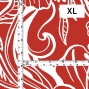Hula Fabric / Kahiko&Hibiscus / JKH-592-RD