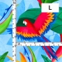 Hula Fabric / Tropical Bird / JKH-632-BL